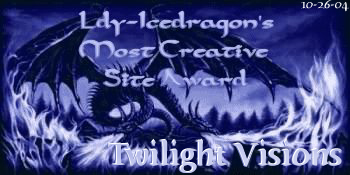 Ldy-Icedragon's Most Creative Site Award