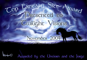 The Unicorn and the Jorge's Top Fantasy Site Award