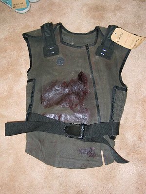 Capa's bloody vest - Front